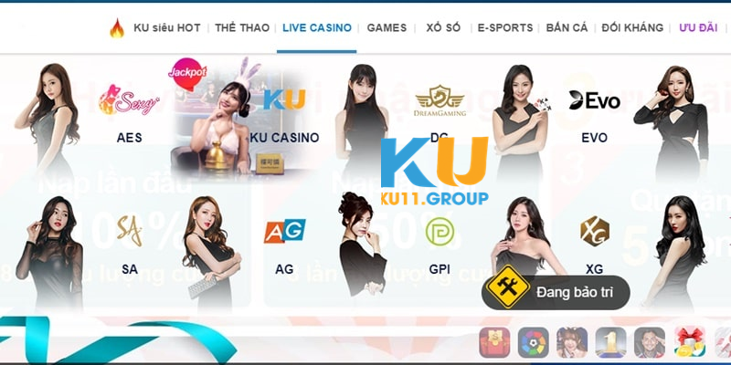 Game Casino của Ku11 rất được yêu thích